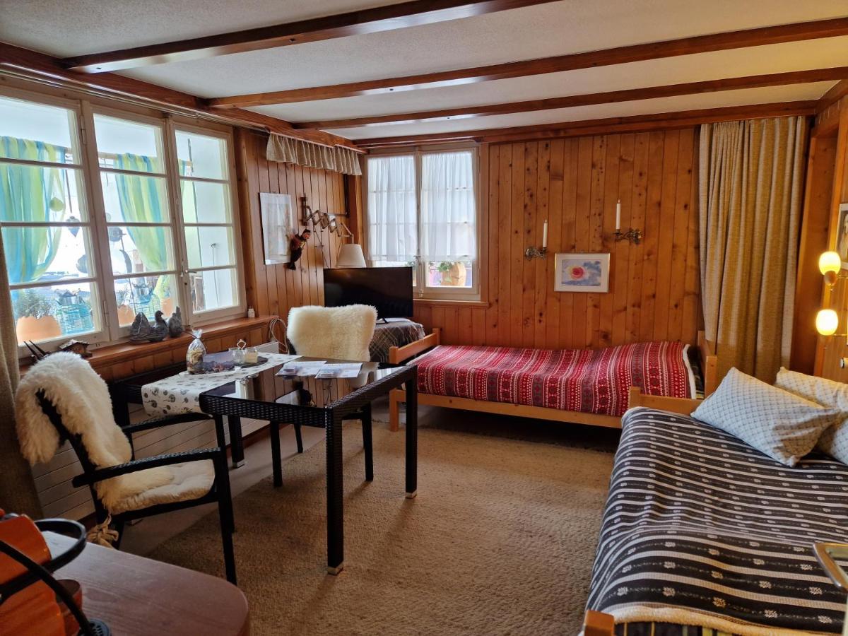 Chalet Gotthelf Gartenstudio, Ferien Mit Hund Adelboden Bagian luar foto