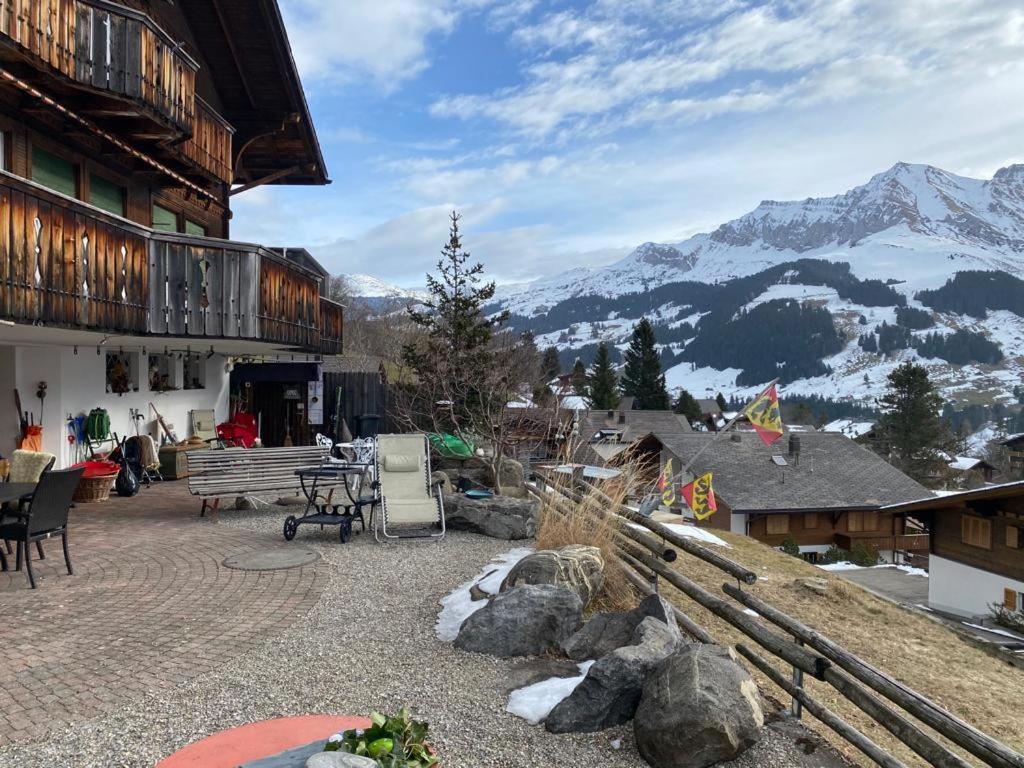 Chalet Gotthelf Gartenstudio, Ferien Mit Hund Adelboden Bagian luar foto