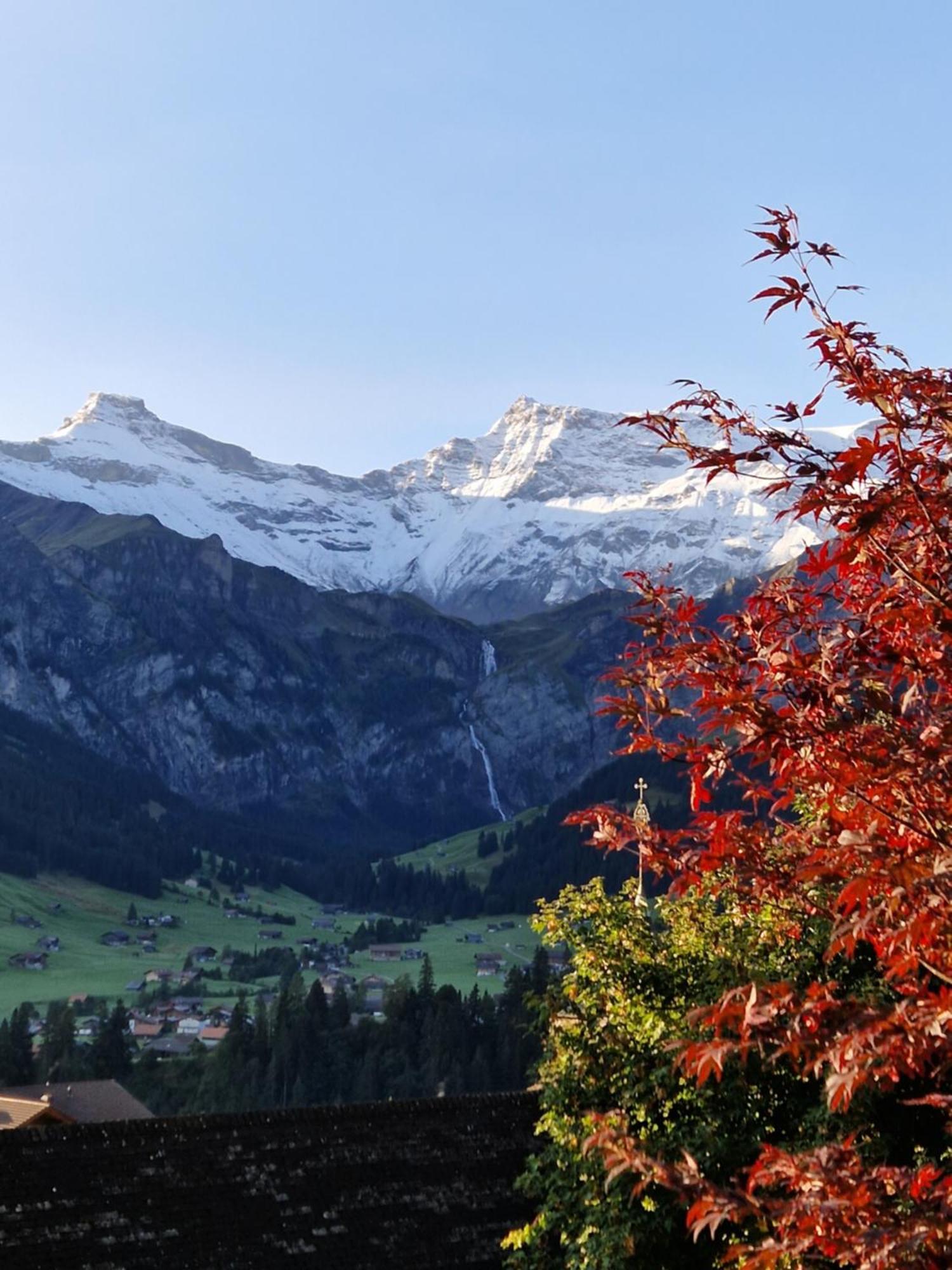 Chalet Gotthelf Gartenstudio, Ferien Mit Hund Adelboden Bagian luar foto