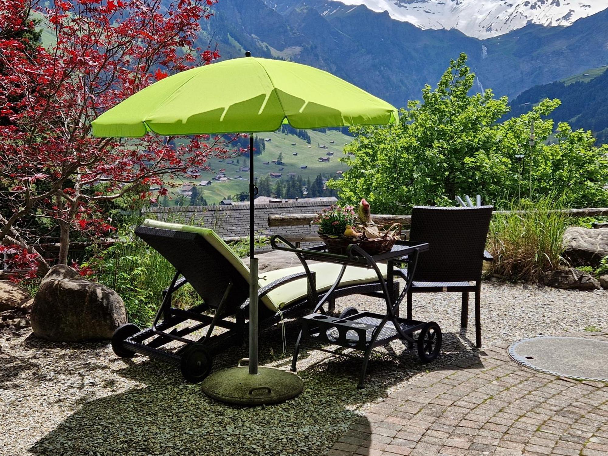 Chalet Gotthelf Gartenstudio, Ferien Mit Hund Adelboden Bagian luar foto